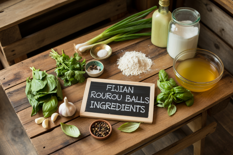 Fijian Rourou Balls Ingredients