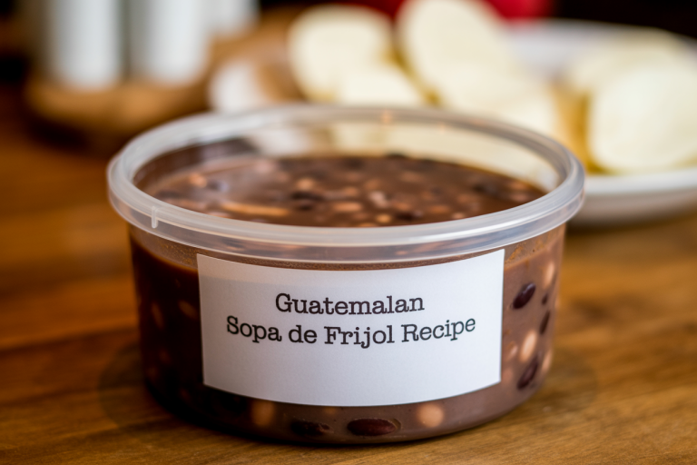 Guatemalan Sopa de Frijol Storage Tips