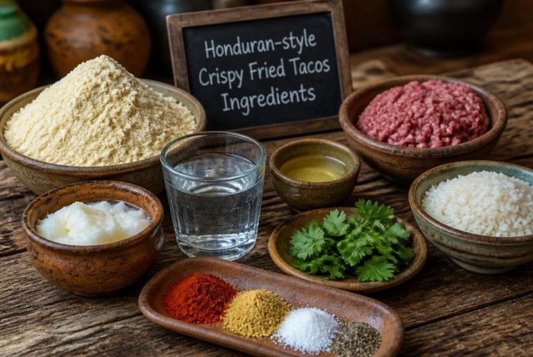 Honduran-style Crispy Fried Tacos Ingredients