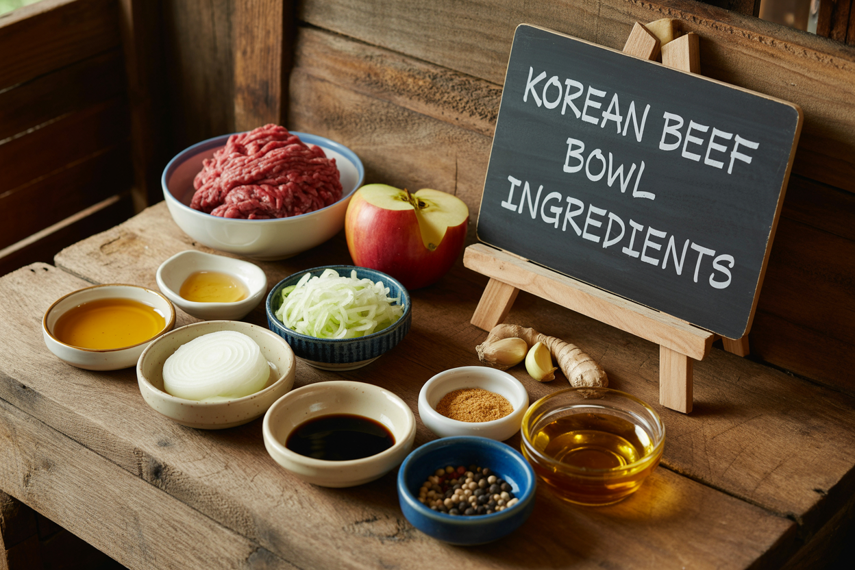 Korean Beef Bowl Recipe - Ingredients