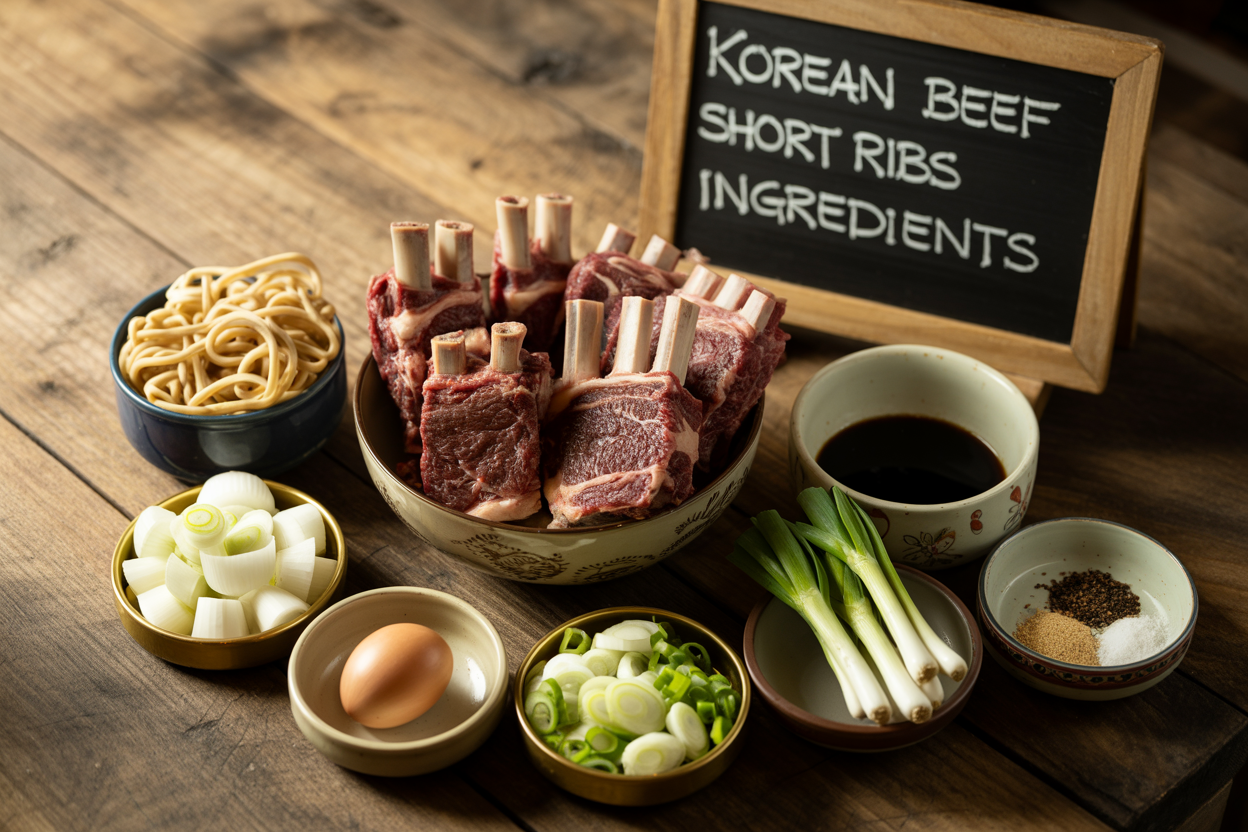 Korean Beef Short Ribs Soup Recipe - Ingredients