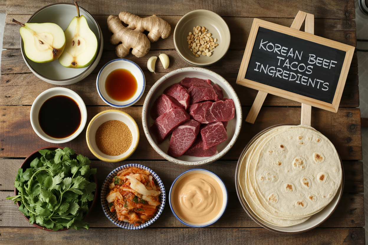 Korean Beef Tacos Recipe - Ingredients