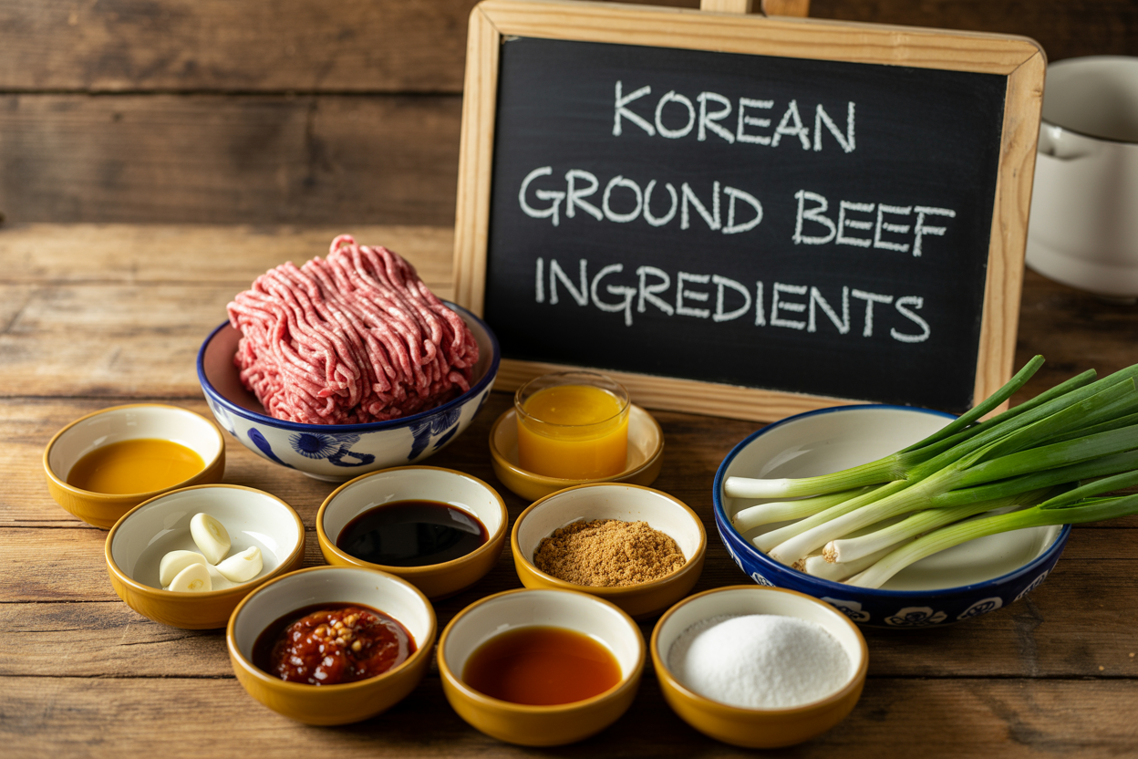 Korean Ground Beef Recipe - Ingredients