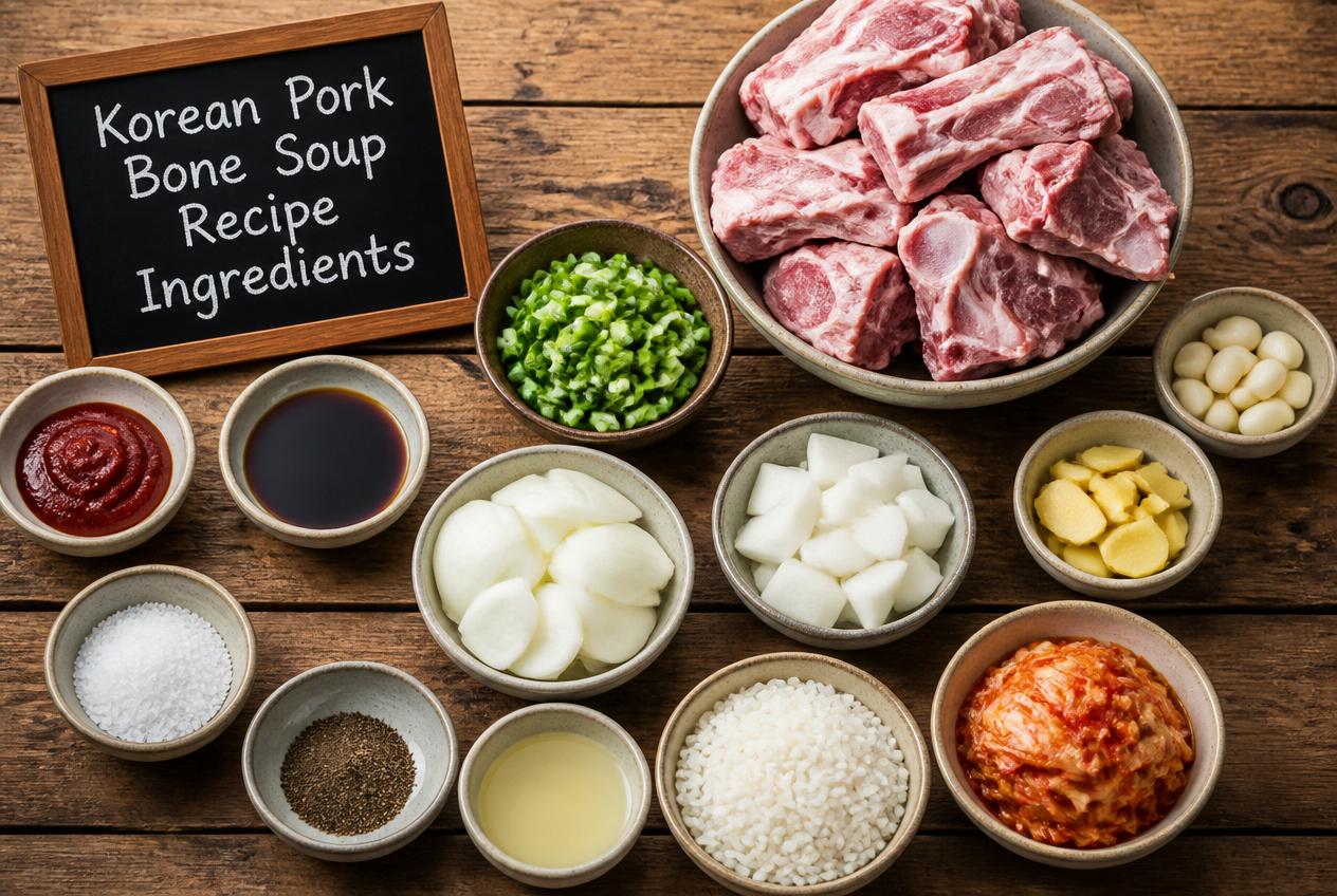 Korean Pork Bone Soup Recipe - Ingredients