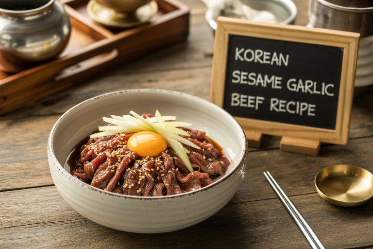 Korean Sesame Garlic Beef Recipe