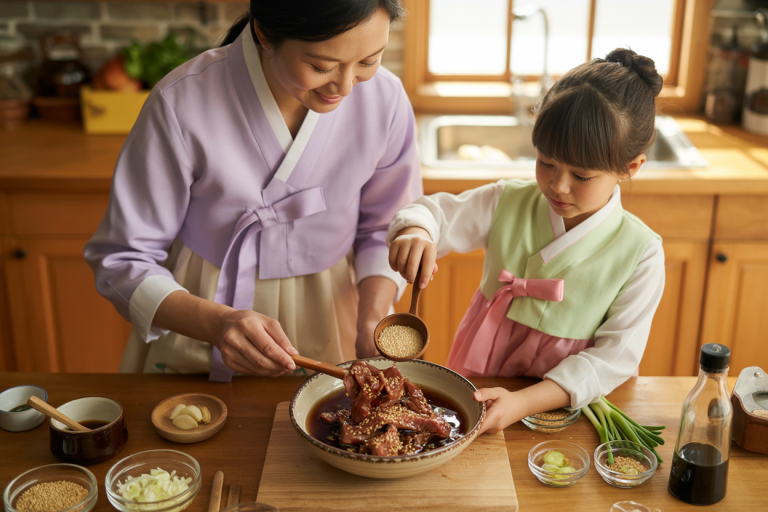 Korean Sesame Garlic Beef Recipe - Prep
