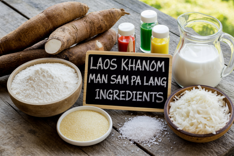 Laos Khanom Man Sam Pa Lang Recipe Ingredients