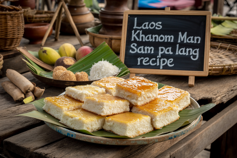 Laos Khanom Man Sam Pa Lang Recipe