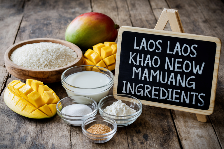 Laos Khao Neow Mamuang Recipe Ingredients