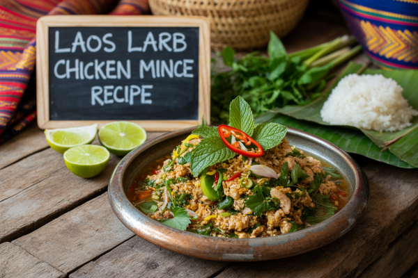 Laos Larb Chicken Mince Recipe