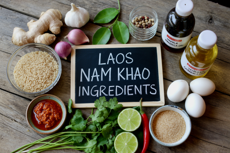 Laos Nam Khao Recipe Ingredients