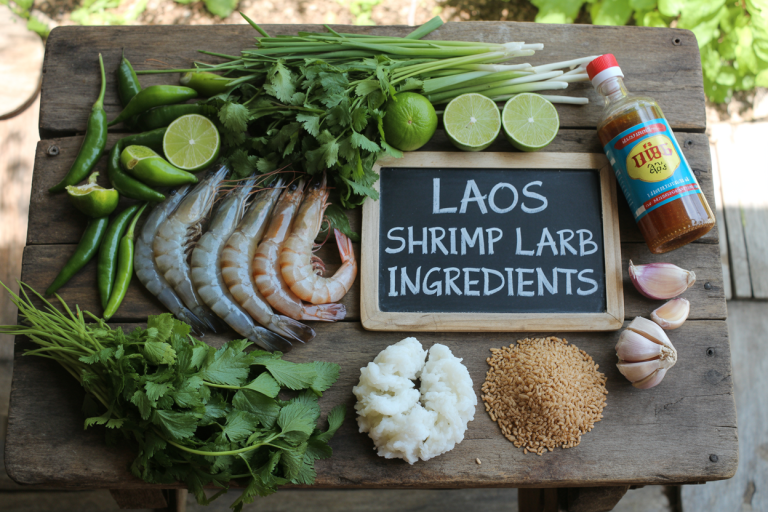 Laos Shrimp Larb Recipe Ingredients