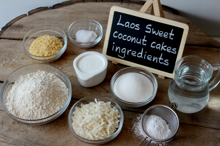Laos Sweet Coconut Cakes Recipe Ingredients