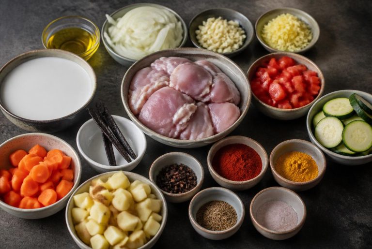 Madagascar Vanilla Curry Chicken Recipe Ingredients