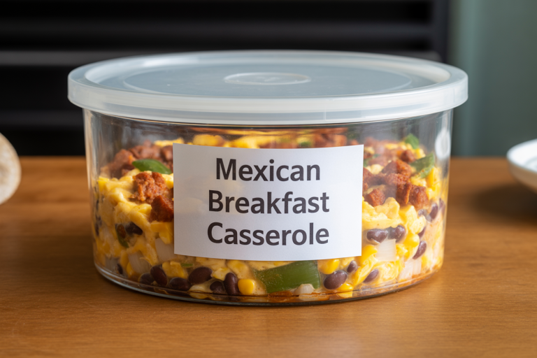 Mexican Breakfast Casserole Storage TIps
