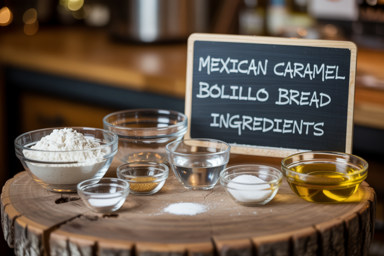 Mexican Caramel Bolillo Bread Recipe Ingredients