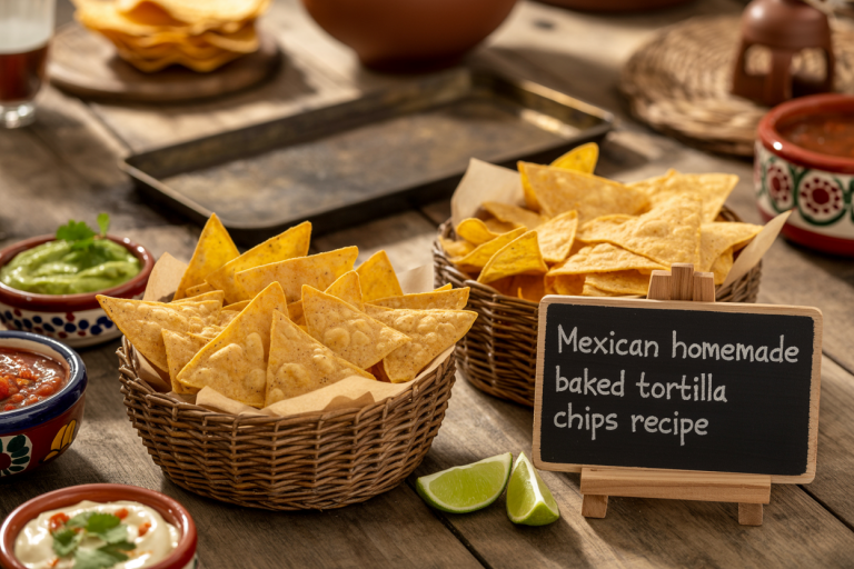 Mexican Homemade Baked Tortilla Chips Recipe