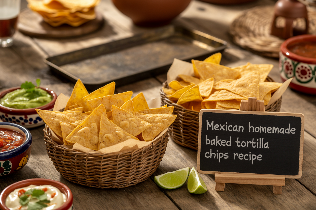 Mexican Homemade Baked Tortilla Chips Recipe