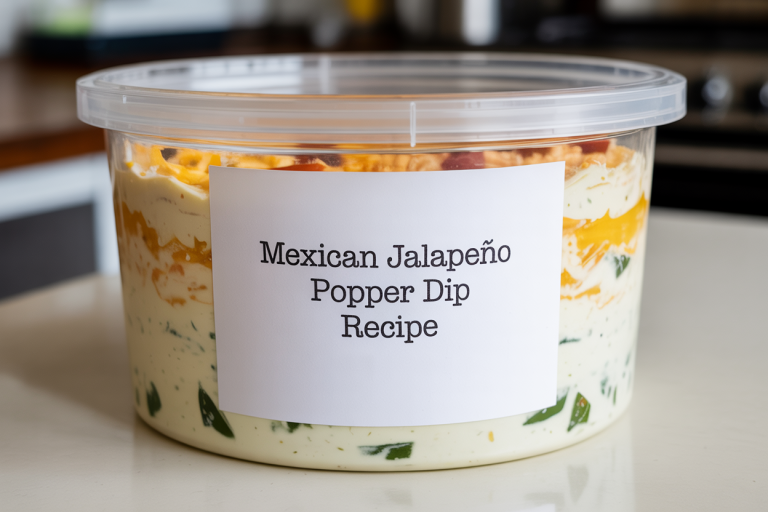 Mexican Jalapeño Popper Dip Recipe Storage TIps