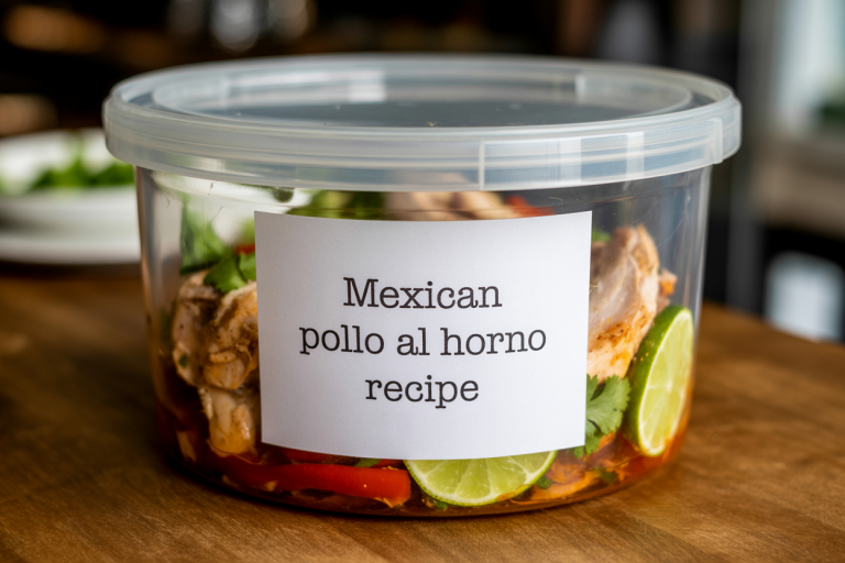 Mexican Pollo al Horno Recipe Storage TIps