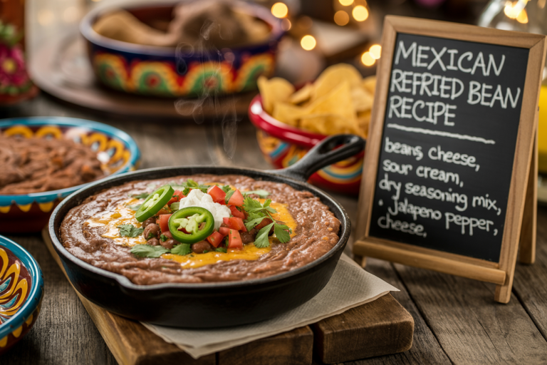 Mexican Refried Bean Dip Recipe
