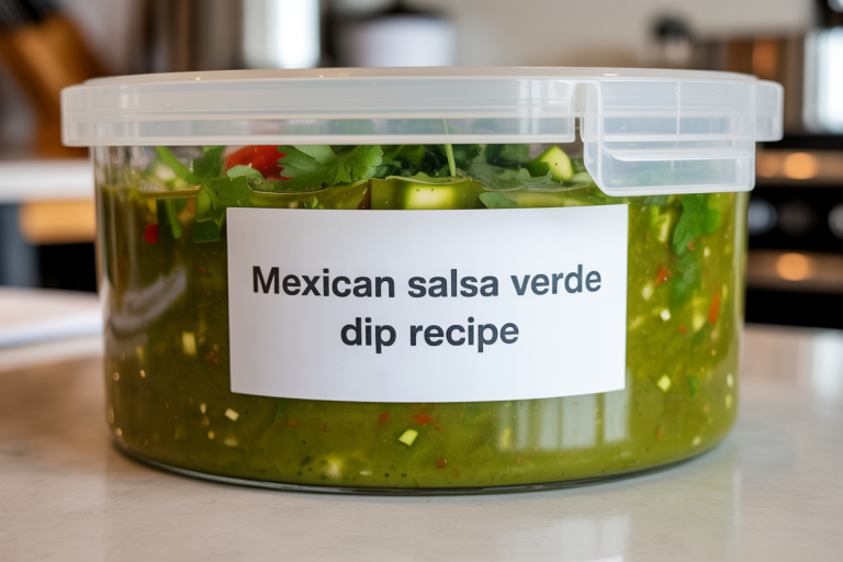 Mexican Salsa Verde Dip Recipe Storage TIps