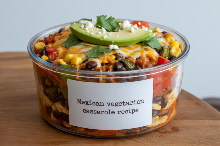 Mexican Vegetarian Casserole Recipe Storage Containers