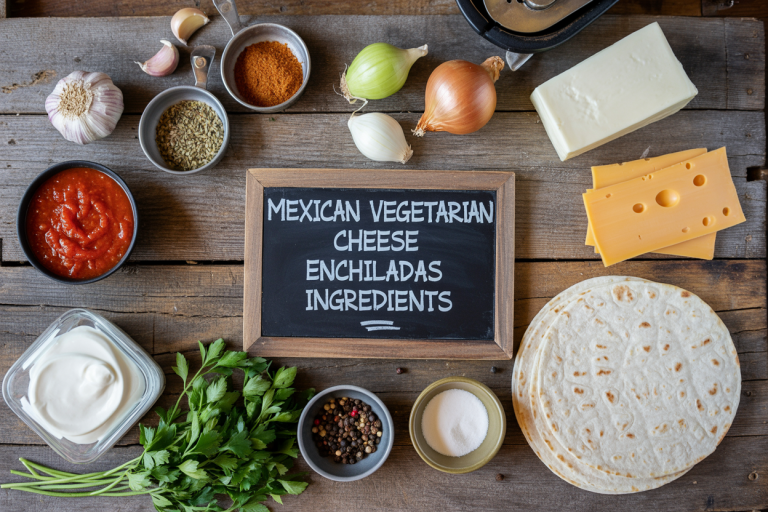 Mexican Vegetarian Cheese Enchiladas Ingredients