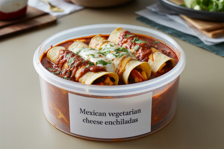 Mexican Vegetarian Cheese Enchiladas Storage TIps