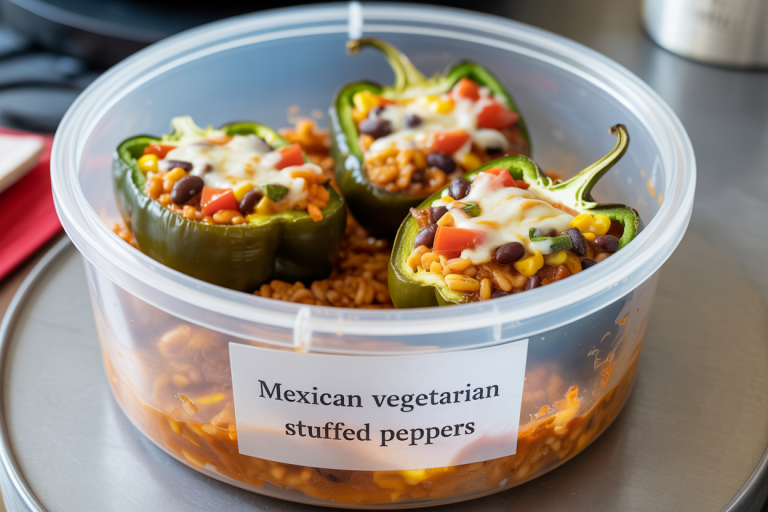 Mexican Vegetarian Stuffed Peppers Storage TIps