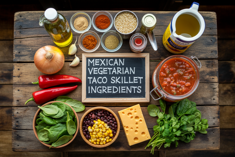 Mexican Vegetarian Taco Skillet Ingredients
