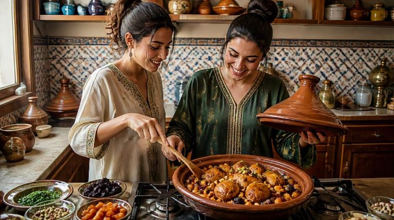 Moroccan Chicken Pistachios Dried Figs Chickpeas Tagine Recipe Cooking TIps