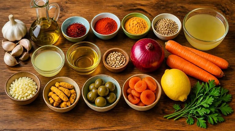 Moroccan Chicken Preserved Lemons & Olives Tagine Recipe Ingredients