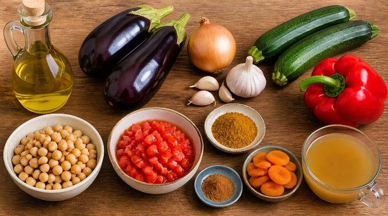 Moroccan Eggplant Chickpea Tagine Ingredients