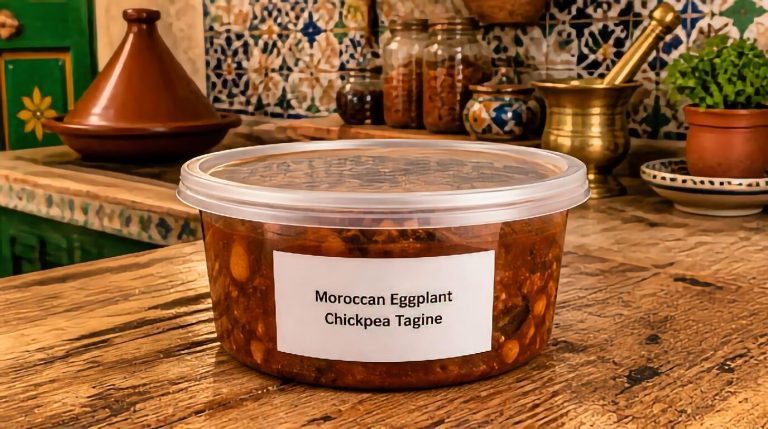 Moroccan Eggplant Chickpea Tagine Storage