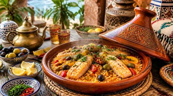 Moroccan Tagine with Fish Rice Recipe