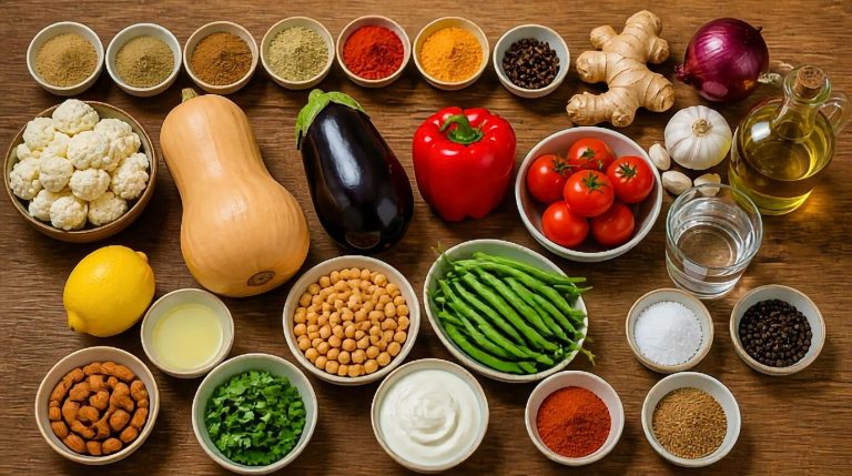 Moroccan Vegetable Tagine Ingredients
