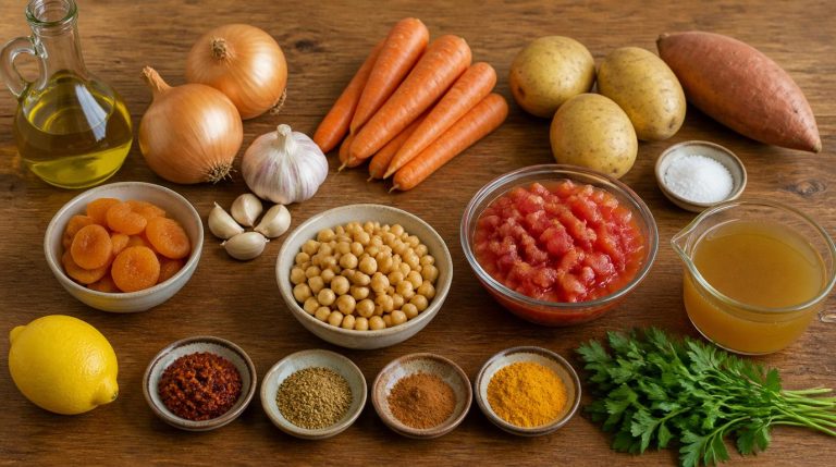 Moroccan Vegetable Tagine Ingredients