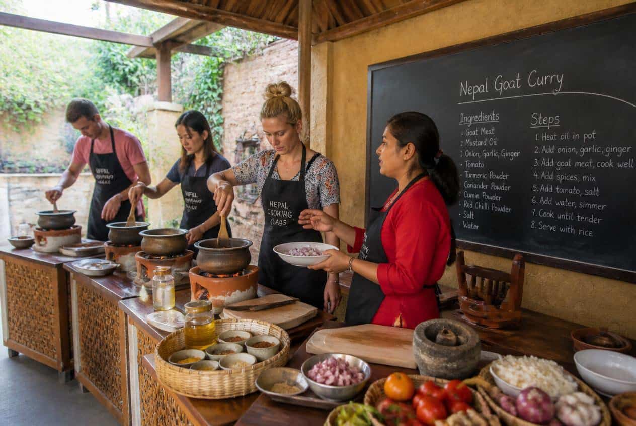 Nepal Goat Curry Recipe Cooking Class
