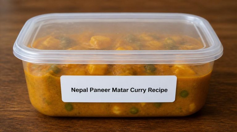 Nepal Paneer Matar Curry Recipe Storage Tips
