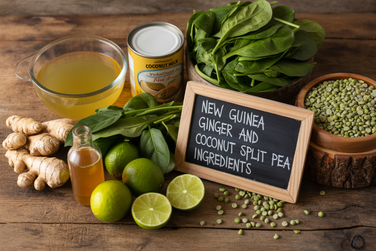 New Guinea Ginger and Coconut Split Pea Soup Ingredients