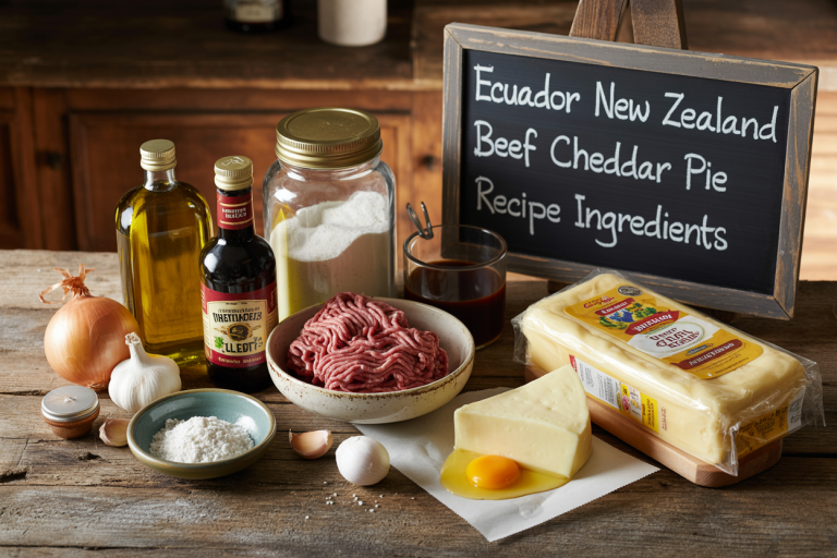 New Zealand Beef Cheddar Pie Recipe Ingredients