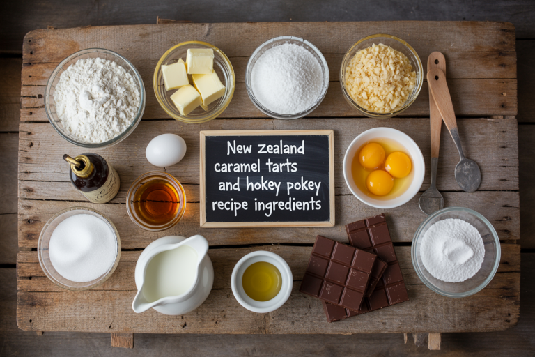 New Zealand Caramel Tarts and Hokey Pokey Recipe Ingredients