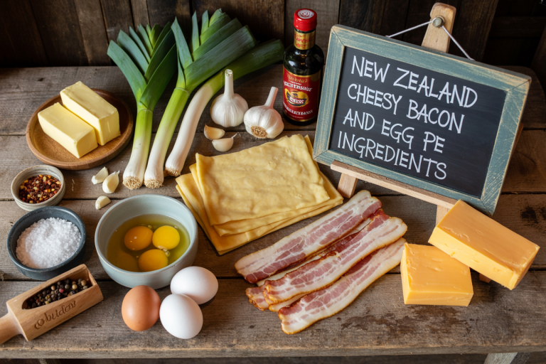 New Zealand Cheesy Bacon and Egg Pie Recipe Ingredients