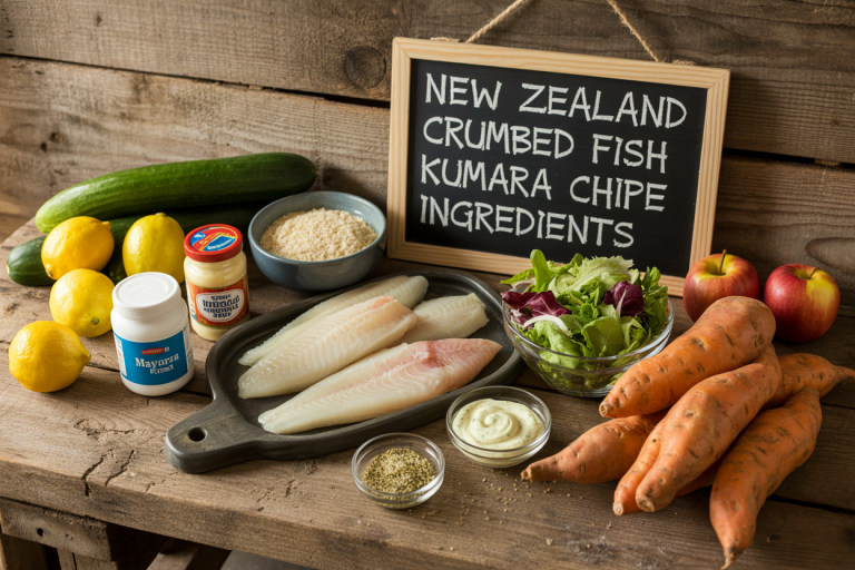 New Zealand Crumbed Fish Kumara Chip Recipe Ingredients