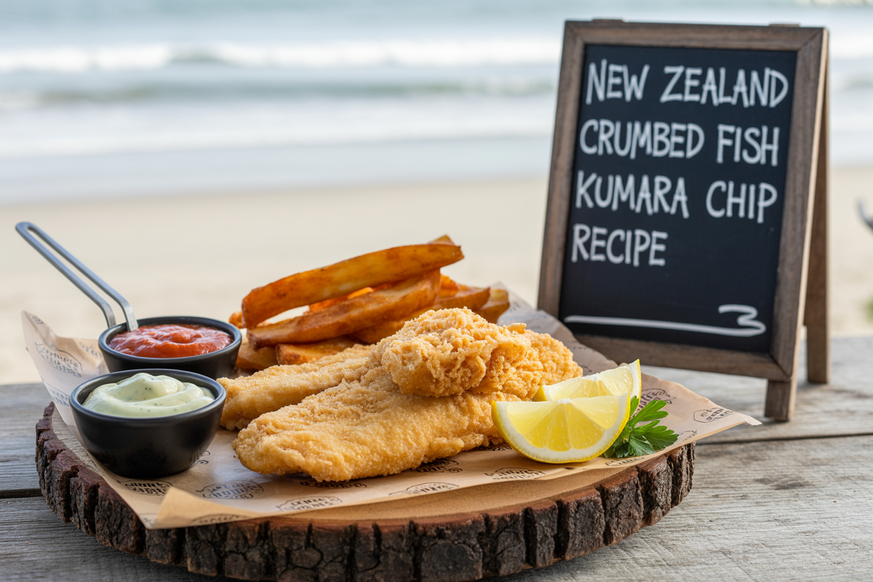 New Zealand Crumbed Fish Kumara Chip Recipe