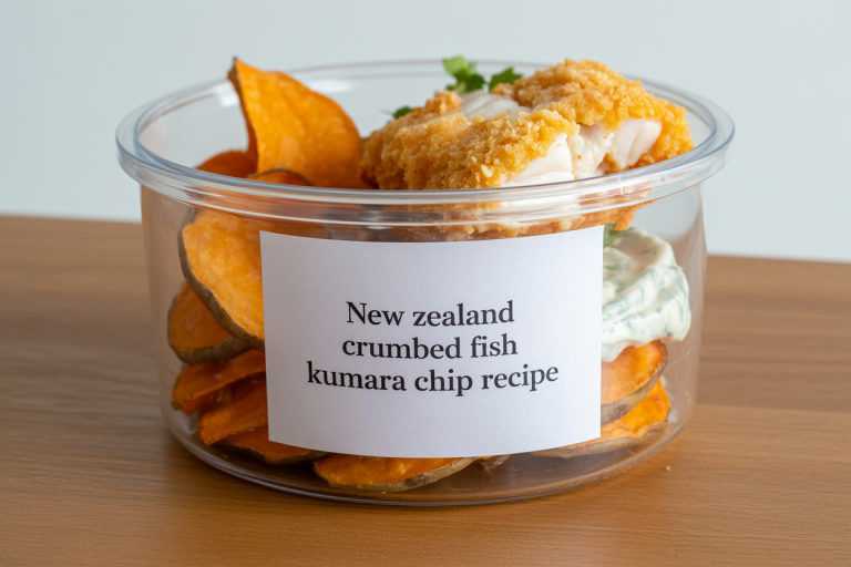 New Zealand Crumbed Fish Kumara Chip Recipe Storage TIps