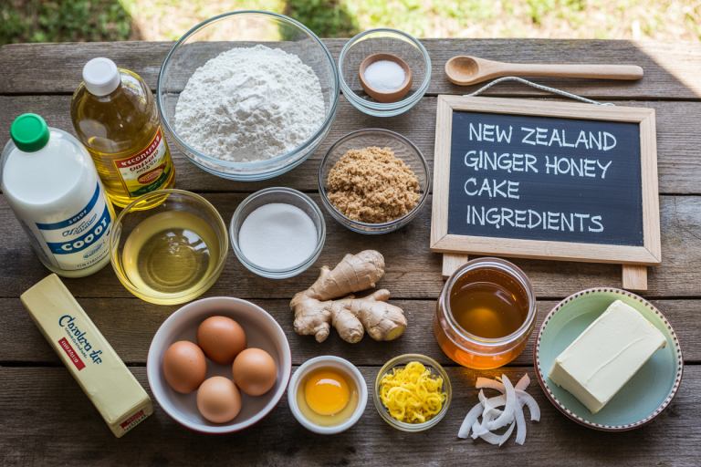 New Zealand Ginger Honey Cake Recipe Ingredients