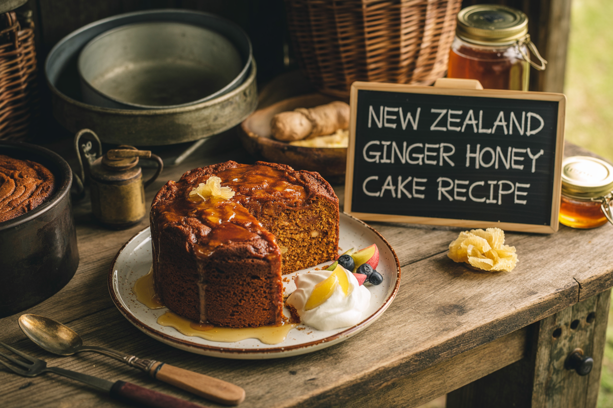 New Zealand Ginger Honey Cake Recipe