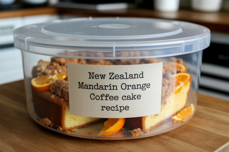 New Zealand Mandarin Orange Coffee Cake Recipe Storage TIps